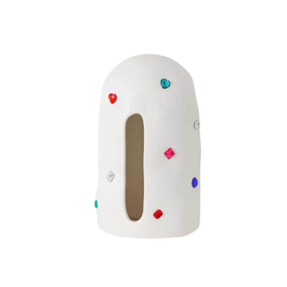 INS-Style Colored Stone Paper Dispenser Creative Gem Napkin Paper Box  Desktop Decoration