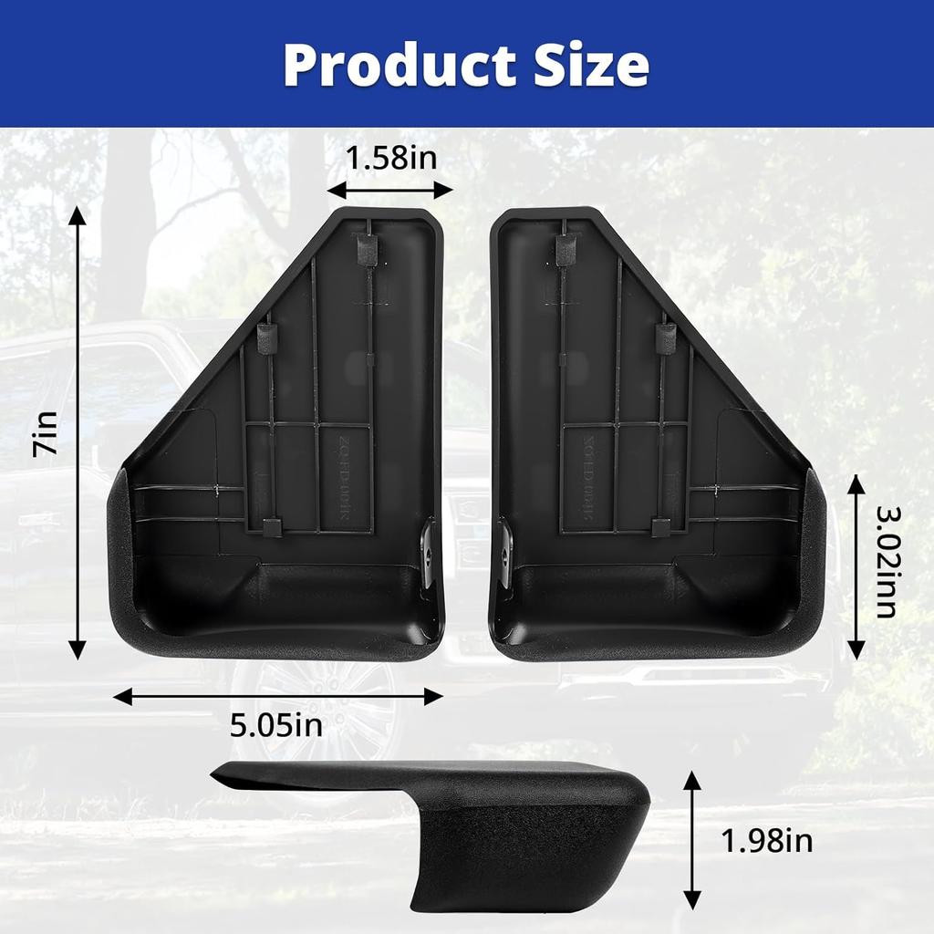 FL3Z16A455BA Trittbrett-Endkappe Hinten Links und Rechts Passend für Ford F-Serie 150 2015-2020, Super Duty 2017 Ford F-250, F-450, F-550 Ersetzt