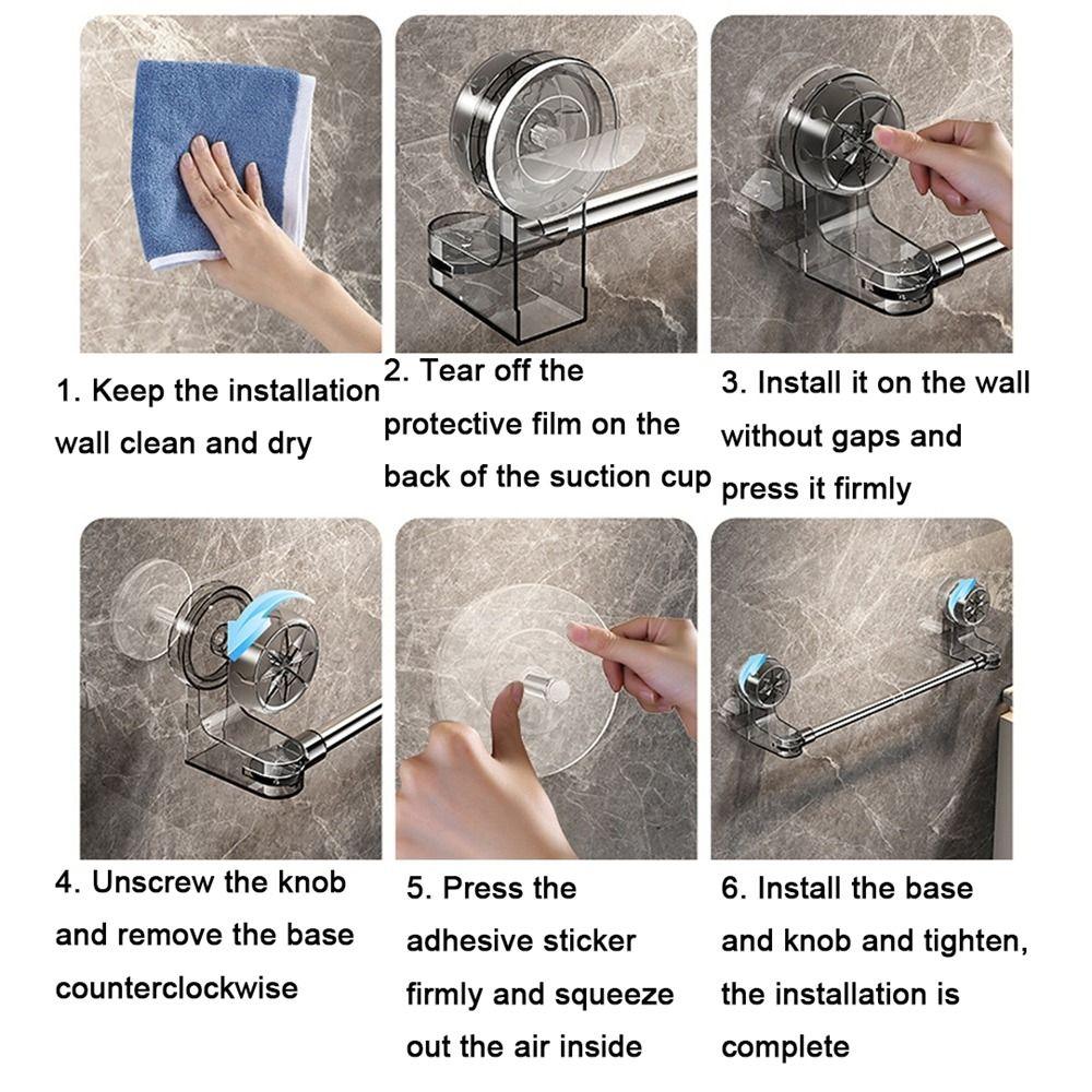 Adjustable Suction Cup Towel Rack Plastic Towel Storage Shelf Durable Shoe Rack Bathroom