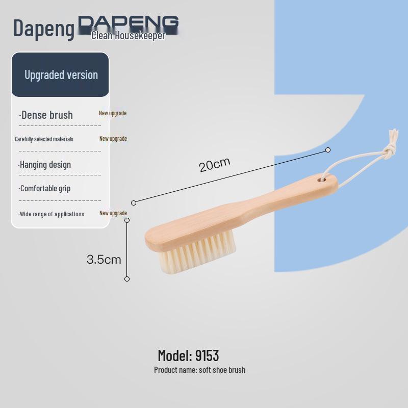 Multi-Functional Soft Bristle Shoe Brush for Cleaning and Care of Sports and White Shoes