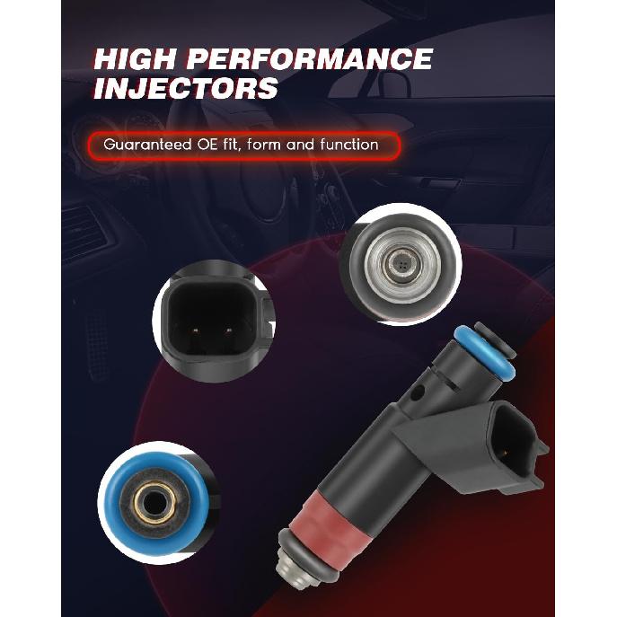 FJ482 Injectors ANGLEWIDE Fuel Injectors Set fit for 2004 2005 2006 2007 2008 2009 for Dodge Durango 5.7L, 2004 2005 2006 2007 2008 for Dodge Ram