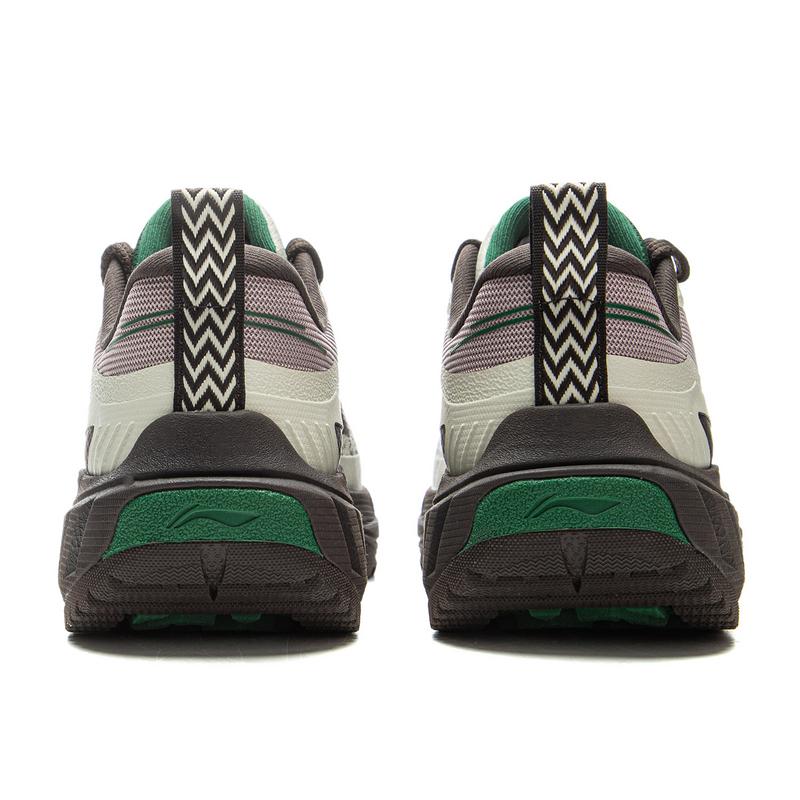 Li Ning CF Su Yi Jie Lite 2.0 Bequeme Outdoor Rutschfest Abriebfest Wasserdicht Low Top Wanderschuhe Herren Wanderschuhe Grau-Braun AHTU007-4