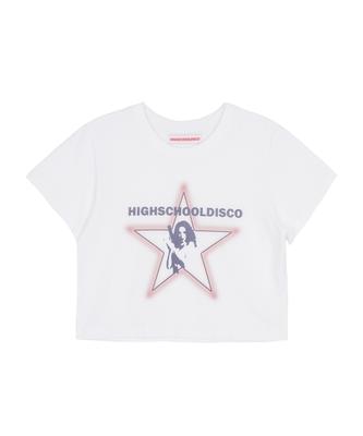 HIGH SCHOOL DISCO Brave Girl Graphic Crop Top White