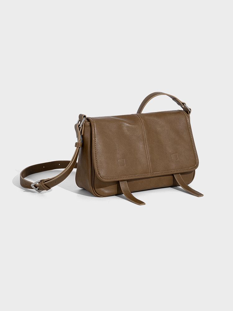 Damen Crossbody-Tasche im Vintage-Stil - Hochwertiges pflanzlich gegerbtes Rindsleder, vielseitige Umhängetasche für 2025