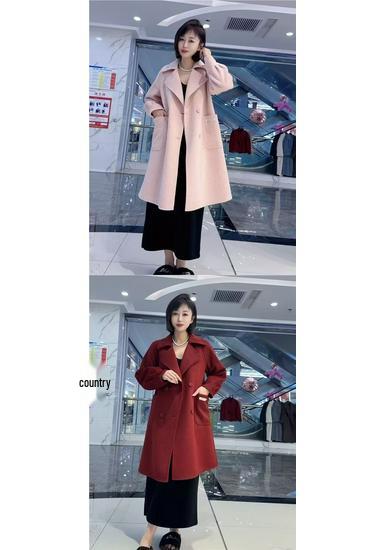 Elegant Long Woolen Coat - New Loose Mid-Length Outerwear for Autumn/Winter 2025