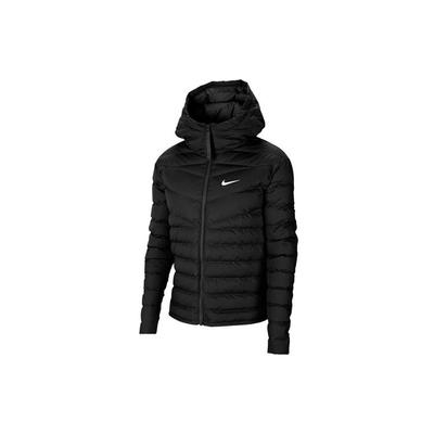 Fußball Sportbekleidung Windrunner Daunenisolierte Kapuzenjacke Damenjacke Schwarz CU5094-011