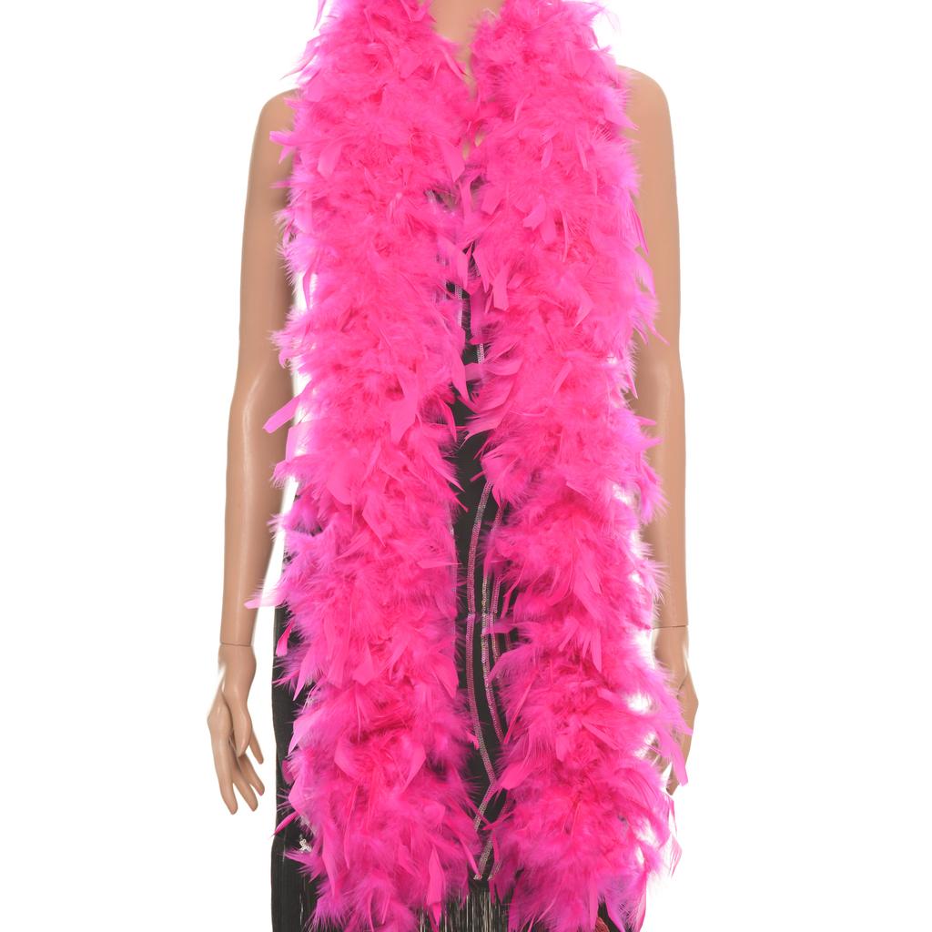 1Pc 2 Yards 85 Grams Turkey Chandelle Feather Boa For Diy Craft,Party Dancing Dress Up, Halloween Decoration