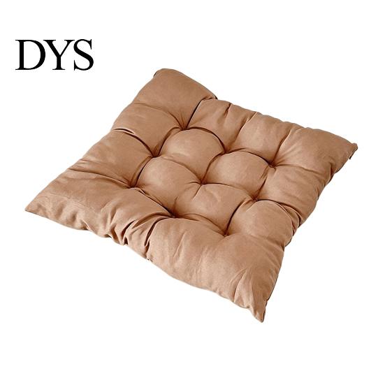 Comfortable Polyester Fiber Seat Mat Chair Cushion with Straps, Square Round Soft Pad, Solid Color Pad for Household Chairs Non-slip Office