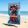 Custom Name S-Spide M-Man Flight Stylish Digital Printing Beach Towel Quick‑Drying Absorbent Blanket for Beach Pool Gym Travel