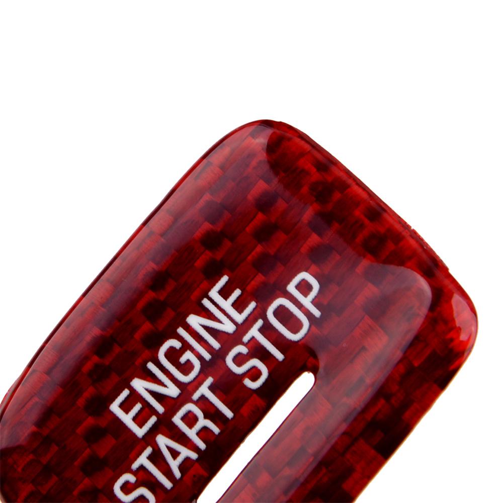 Carbon Fiber Keyless Engine Start Stop Button Decor Trim Cover for Corvette C7