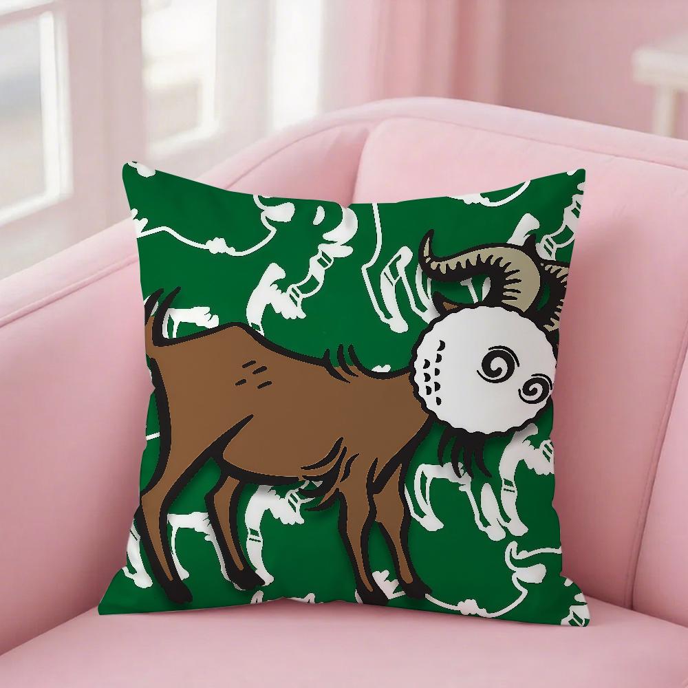 M-Malbones G-Golfs Pillow Case Square Double-Sided Printing Sofa Cushion Cover Bedroom Bedside Pillowcover
