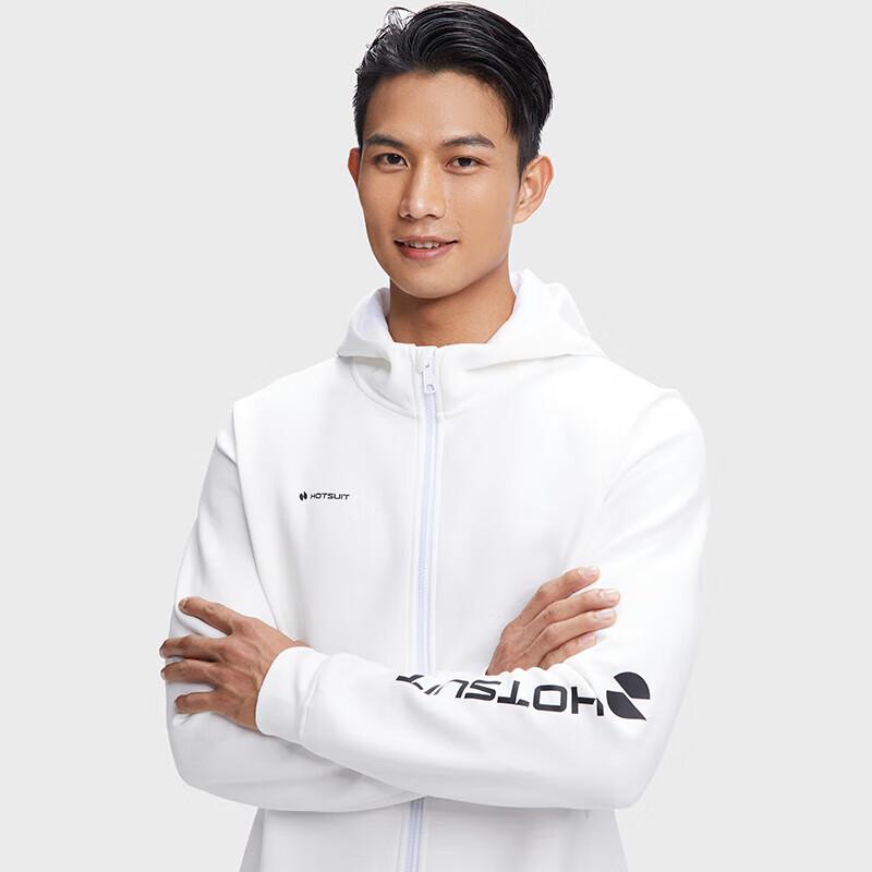 HOTSUIT Men s Hooded Windproof Knit Athletic Jacket L