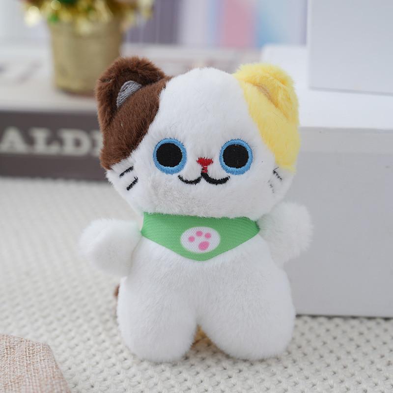 Lovable Mini Feline Plushie Cute Cat Keyring Adorable Kitten Soft Bag Accessory