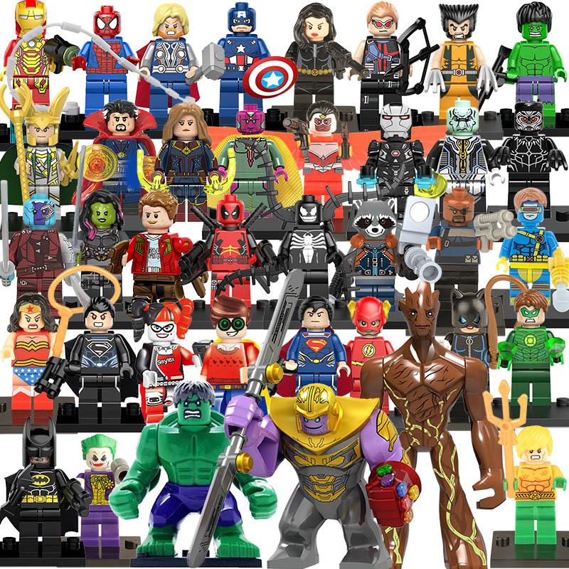 38 Stylów Superbohaterowie Mini Figurki Zestaw Małe Klocki Zabawki do Składania
