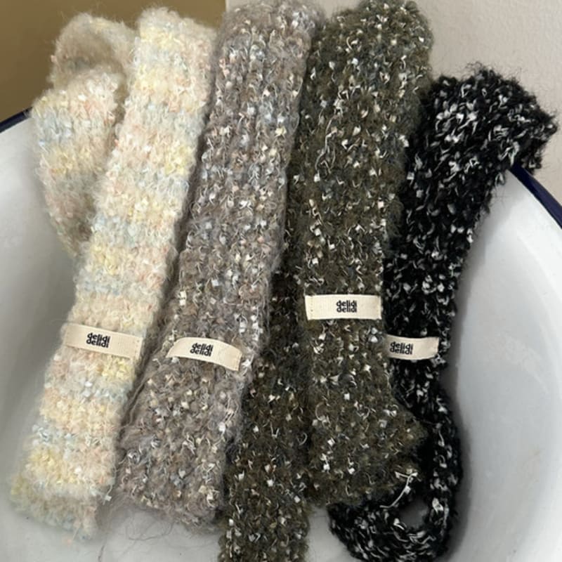 delidi Sprinkle knit muffler (4color) black