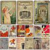 ARTISIAN Vintage Weathered Wine Metal Tin Sign Decorative Plate for Home Cafe Bar Champagne Poster Wall Decor 26T0104 26T0104