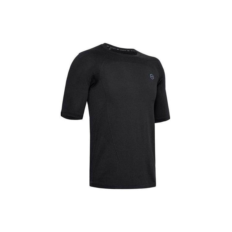 Men s Under Armour RUSH Seamless Short Sleeve Black 1351451-001 XXL