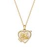 Personalized Necklace Love Oval Open And Close Photo Album Pendant Collarbone Chain Necklace Electroplated Gold Color Retention
