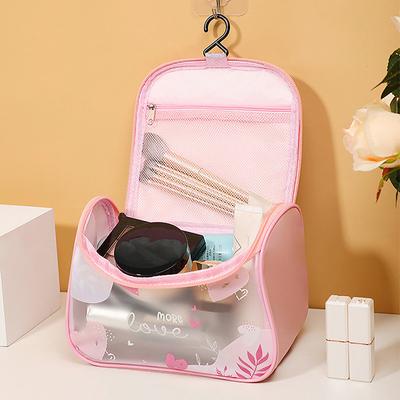 Tragbare Kosmetiktasche für Damen, Reiseaufbewahrung, Toilettenartikel, Organisation für Damen, wasserdicht, PVC, Waschset, transparenter Reißverschluss, Make-up-Etui
