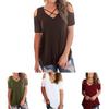 Elegant Women Cold Shoulder Loose Tops Criss Cross Short Sleeve T-shirt Blouse