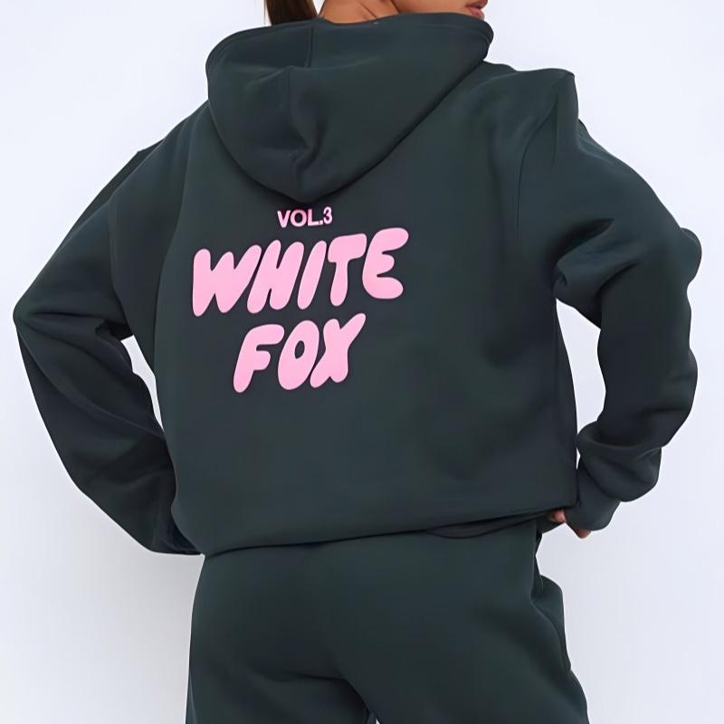 Women's Spring, Autumn and Winter Hoodie Set Fashionable Sports Long-Sleeved Pullover Hooded Sweatshirt Two-Piece Set