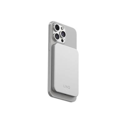 Powerbank 5.000mAh Kablosuz Manyetik Sabitleme MagSafe Uyumlu Ultra İnce LinQ Gri