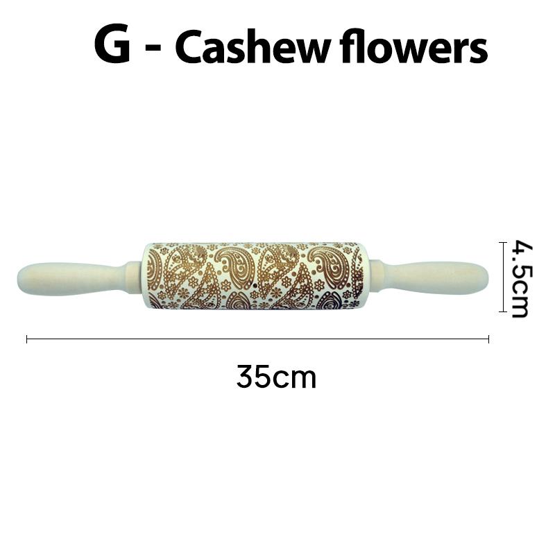 Wooden Christmas Rolling Pins Rock Snowflake Elk Embossing Baking Tool Cookies Biscuit Fondant Cake Patterned Roller Dropship