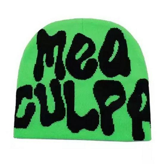 Hip Hop Trend Letter Knit Beanie - Unisex Wool Jacquard Hat