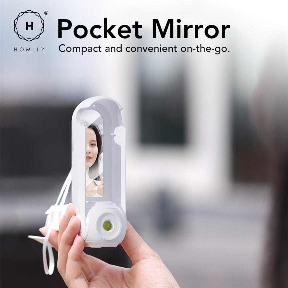 Homlly 5 in 1 Portable Handheld Pocket Fan with Power Bank, Flash Light, Mirror & Mobile Phone Holder X3PCS