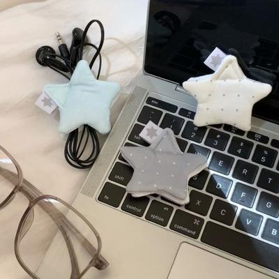 Sternförmiger Kabel-Organizer Klettverschluss Ohrhörer Ladekabel Datenkabel Wickelhalter Drahtmanagement Handy-Ladekabel Halter