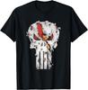 Marvel Punisher Frank Shooting Through Skull Logo Retro T-Shirt