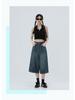 2025 Spring/Summer Women's High-Waisted Wide-Leg 7/8 Jeans - Slimming Straight-Leg, Versatile American Style