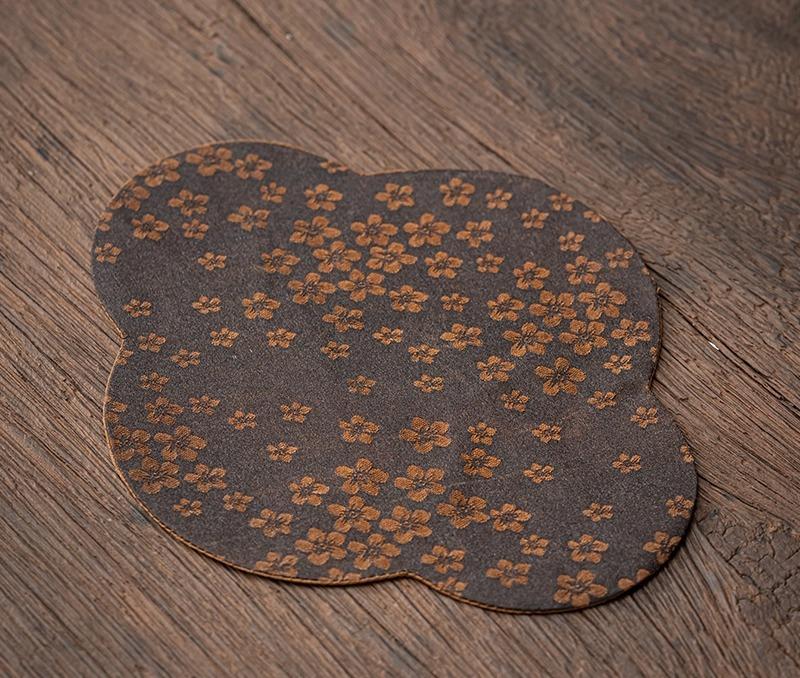 National Style Retro Tea Party, Fragrant Cloud Yarn Double-sided Dry Bubble Table Flag Tablecloth Chinese Zen Tea Mat Teapot Mat