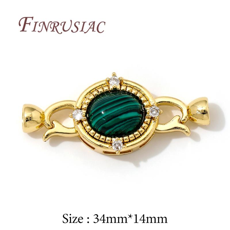 18K Gold Plated Brass with Zircon Clasps For Jewelry,Fasteners For Bracelets Connectors,Accessories DIY Jewelry Making Supplies