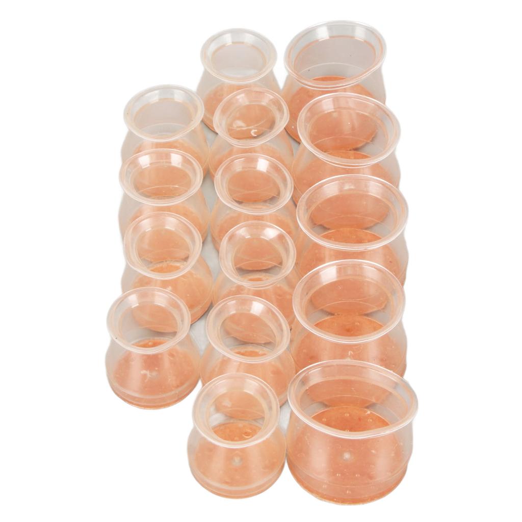 15pcs Chair Leg Floor Protectors Silicone Furniture Leg Cover Felt Pads for Hardwood Floors