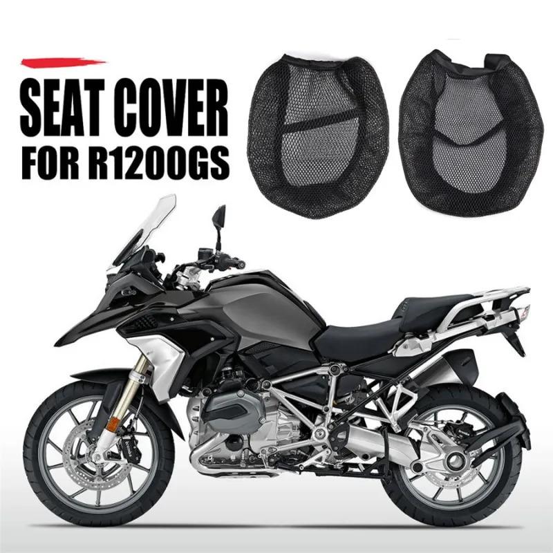 

2Pcs Black Motorcycle Seat Cover Breathable Cooling Mesh Pad For BMW R1200GS ADV