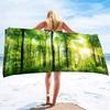 Forest Series Seaside Vacation Beach Towel Swimming Bath Towel Microfiber Sports Towel