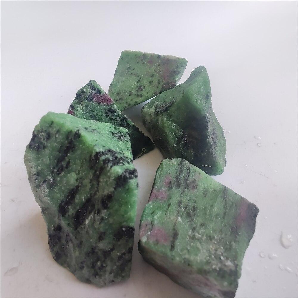 Natural Epidote Mineral Fuchsite Crystal Stone Rock Chips Specimen Healing Collection Natural Crystal Fish Tank Stone