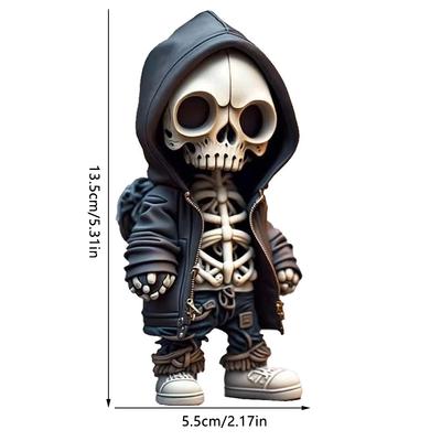 New Cool Skeleton Figurine Collectible Halloween Decoration for Home Office Decor