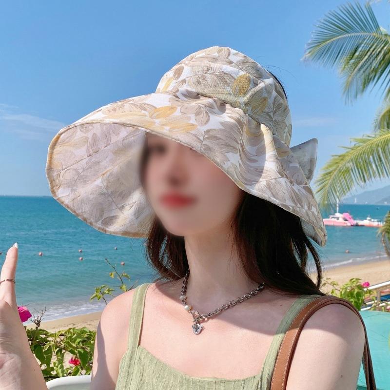 

Легкая Дышащая Шляпа от Солнца из Цветочной Ткани Темпераментная Элегантная Шляпа от Солнца Шляпа для Защиты от Солнца для Улицы хаки