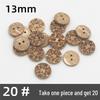 Natural Retro Coconut Shell Round Buttons for Children's Clothing