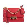 Cece Gold Buckle Flap Solid Color Chain Leather Shoulder Bag Women Handbags Red 32S9G0EC0L-BRIGHT-RED