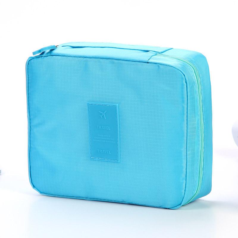 Travel Cosmetic Bag Tear-resistant Multi-Compartment Makeup Organizer Portable Handheld Pouch for Business Trips