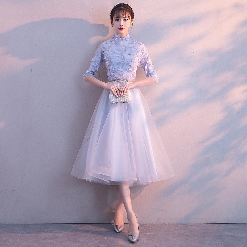 Evening Dress New Spring Elegant Party Medium and Long Bridesmaid Dress Party Dress Slim Fit
