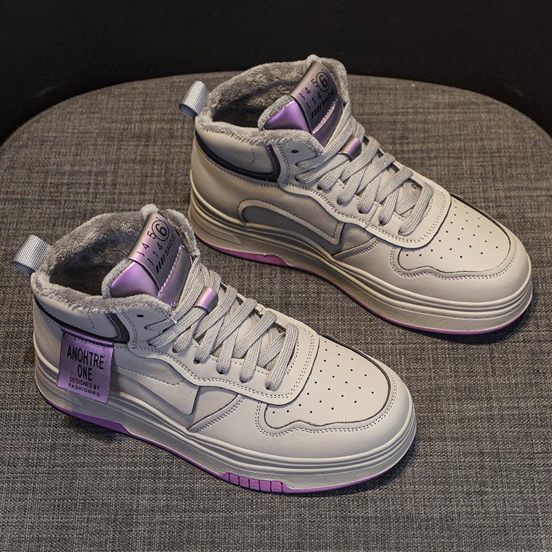 High-top Internet celebrity white shoes women ins tide autumn new popular spring and autumn Korean version versatile platform sports shoes