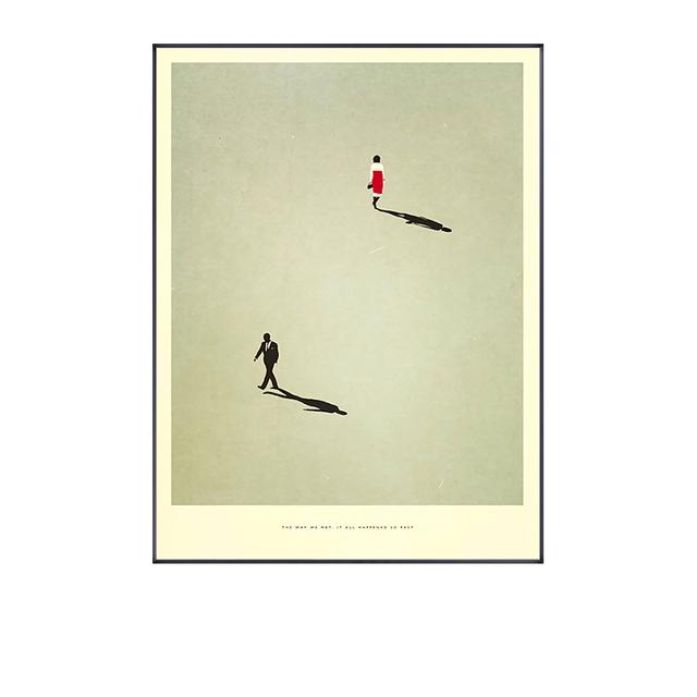 Nordic Figure Wall Art Canvas Painting Humorous Posture Prints Modern Wall Colorful Picture for Living Room Unique Poster Decor