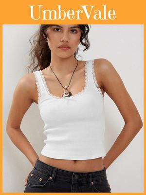 Y2k Girl Fashion Basic Lace Dress Top With High Elasticity For Streetwear Style