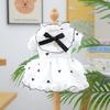 Pet Spring and Summer Happy Puppy Teddy Bigbear Pomeranian Cat Puppy Dog Clothes Small Peach Heart Trouser Skirt