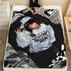 1PC Tom Kaulitz Print Flannel Blanket, High Quality Comfortable for All Seasons, Home Decor, Warmth and Comfort, Perfect for Christmas Gifts