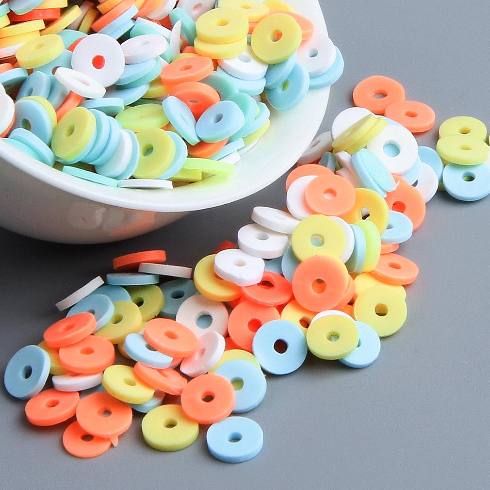 10g DIY Solid Color Polymer Clay Beads for Bracelets & Necklaces - Handmade Spacer Beads